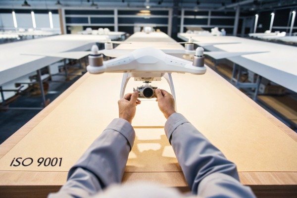 Drone manufacturing quality standards in high-tech facility (ID#3)