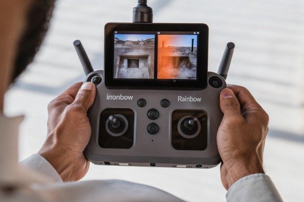 Thermal operator using drone console with screens (ID#5)