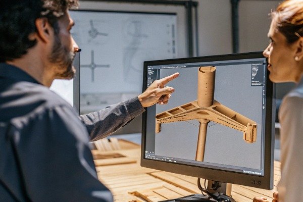 Drone design elements on computer screen (ID#2)