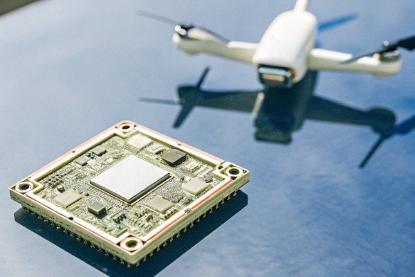 Drone flight circuit board close-up (ID#3)