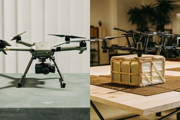 Side by side comparison of customized and standard drones (ID#3)