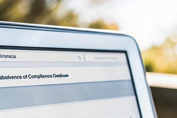 Laptop screen close-up Close-up of laptop screen with blurred text (ID#2)