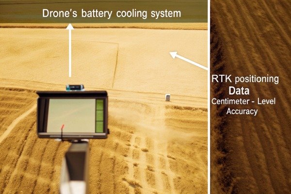 Drone's battery cooling system and RTK positioning data (ID#4)