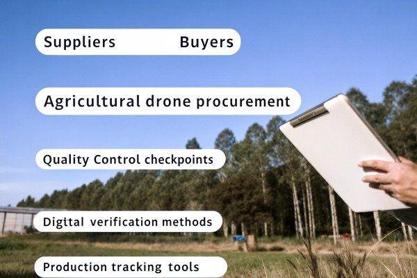 Clipboard with agricultural drone procurement terms (ID#5)