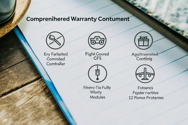 Warranty document with icons on notebook (ID#4)