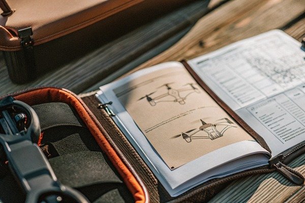 Drone manual and equipment in case (ID#3)