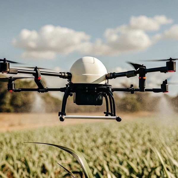 Agricultural drone flying over crops field (ID#1)