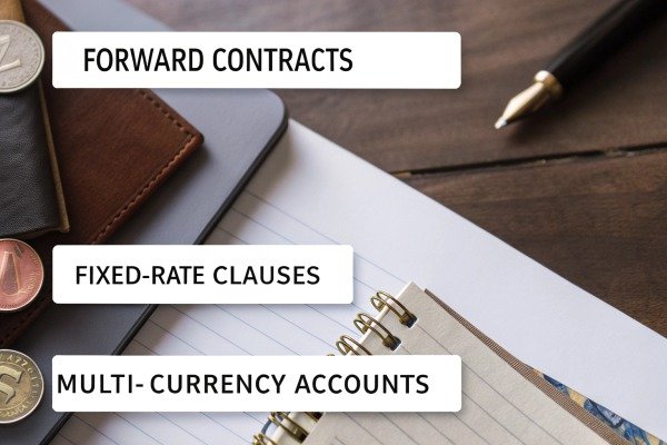 Notebook with financial terms and pen (ID#5)