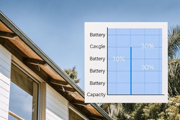 Battery capacity chart on building wall (ID#2)