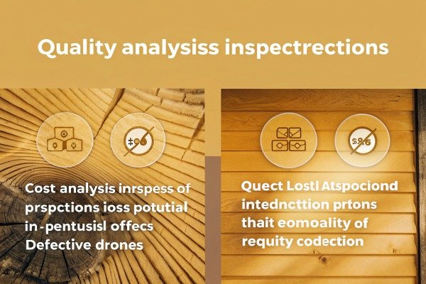 Quality analysis infographic on wood background (ID#4)