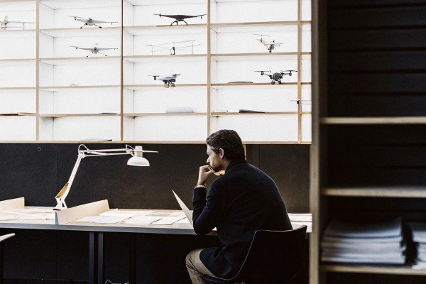 Man working in drone design studio (ID#4)
