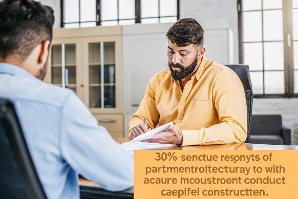 Office review Man reviewing documents in office (ID#2)