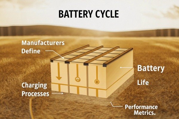Battery cycle diagram with labeled parts in field (ID#2)