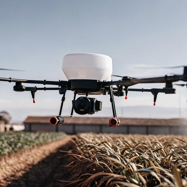 Drone flying over agricultural field (ID#1)