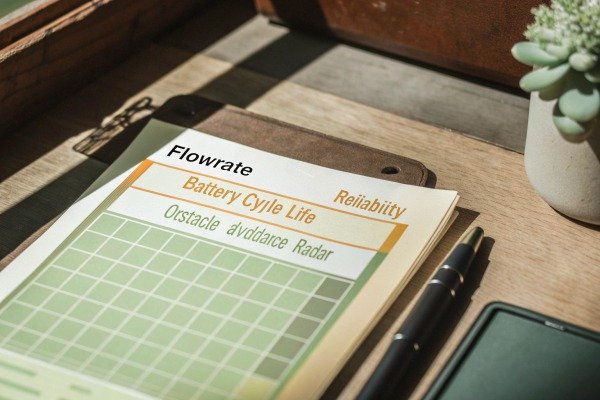 Paper with drone specs on desk (ID#2)