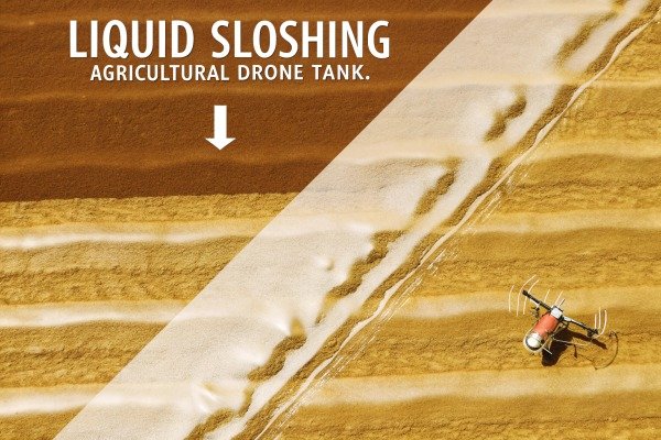 Aerial view of drone over agricultural field (ID#3)