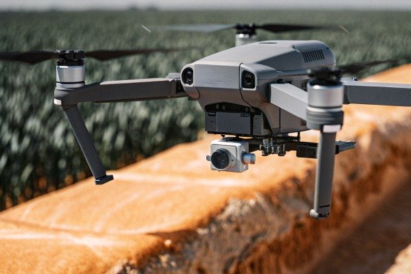 Agricultural drone flying over crops (ID#4)