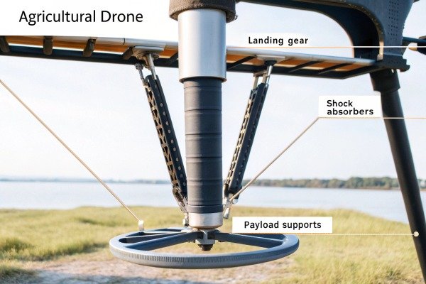 Labeled parts of agricultural drone landing gear (ID#5)