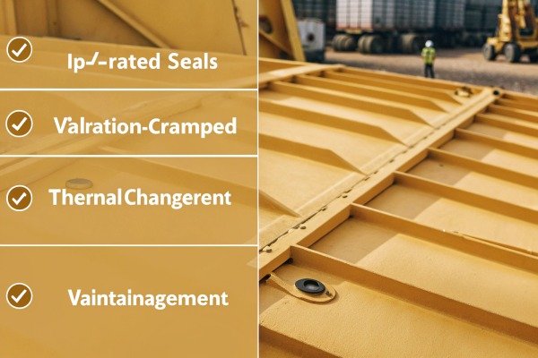 Checklist overlay on yellow industrial equipment (ID#3)
