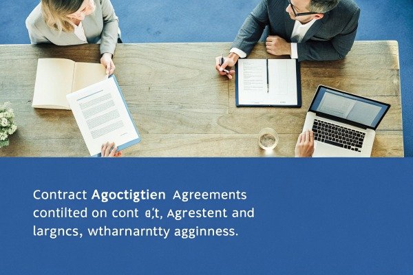 Business meeting with documents and laptop (ID#2)