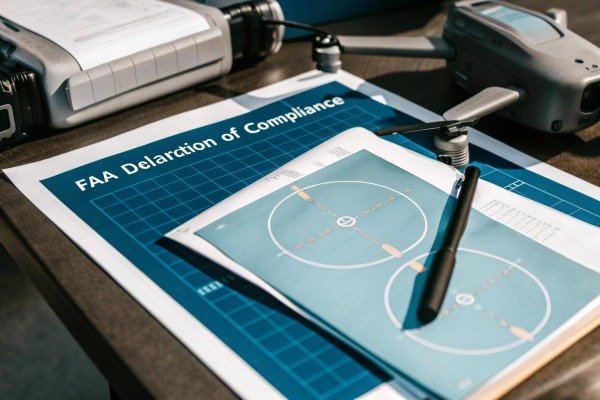 FAA compliance documents with drone (ID#4)
