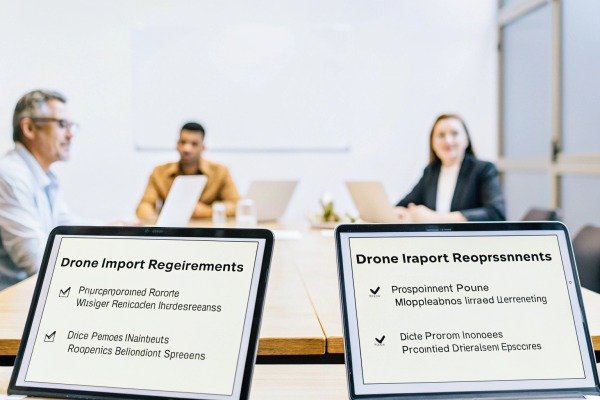 Laptops showing drone import requirements (ID#5)