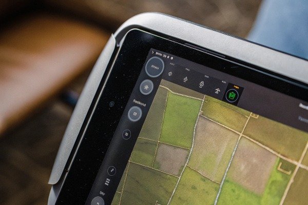 Tablet showing agricultural field map on screen (ID#2)