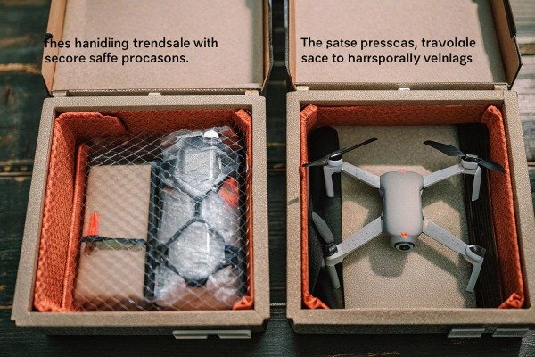 Drone and accessories in packaging box (ID#2)