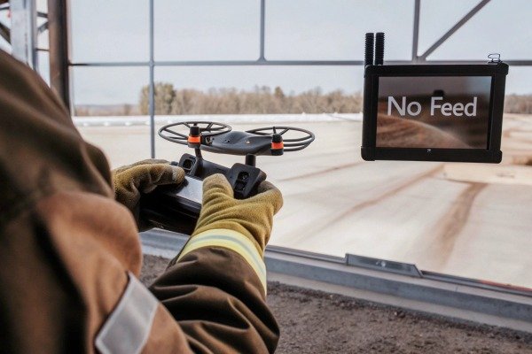 Drone Camera Lens Close-up of a high-tech drone camera lens and gimbal system (ID#2)