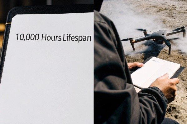 Moderne Drohne landet auf einem speziellen Landeplatz in einem Park (ID#5)