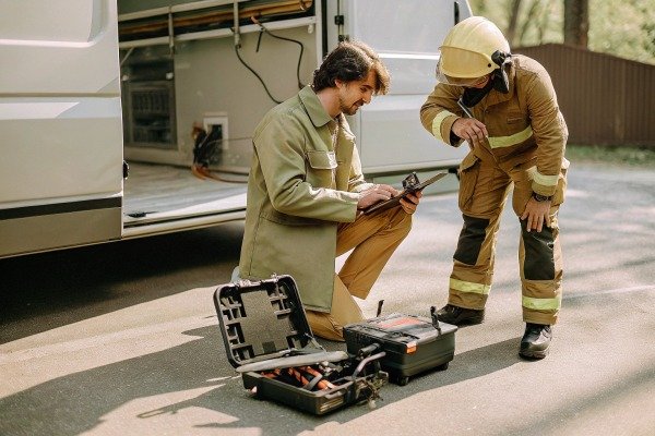 Close-up van een hightech gimbal en lenssysteem voor dronecamera's (ID#2)