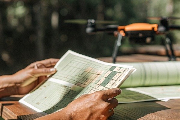 Close-up of a high-tech drone camera lens and gimbal system (ID#2)