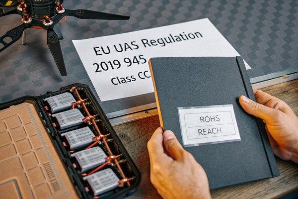 منظر عن قرب لمراوح الطائرة بدون طيار وآلية المحرك أثناء الصيانة (ID#3)