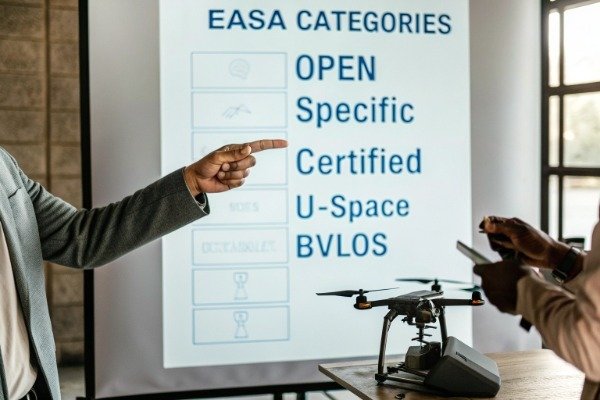 Engineer discussing EASA rules, U-space and BVLOS scenarios (ID#5)