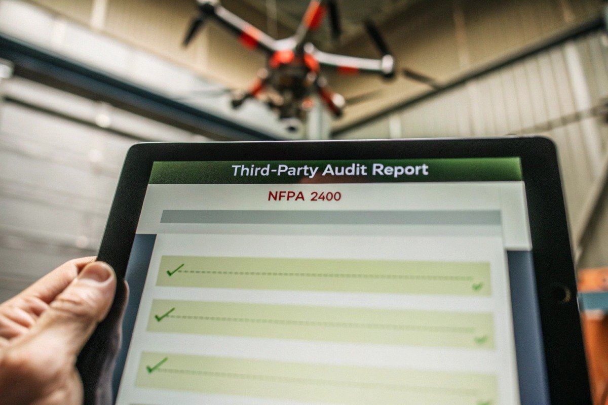 Verifying NFPA Drone Certifications Verifying drone certifications with NFPA 2400 conformance and third-party audit reports (ID#2)