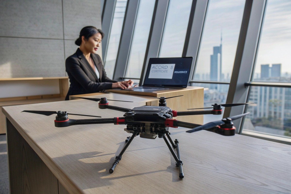 Verifying product liability insurance for firefighting drones during the sourcing process (ID#1)