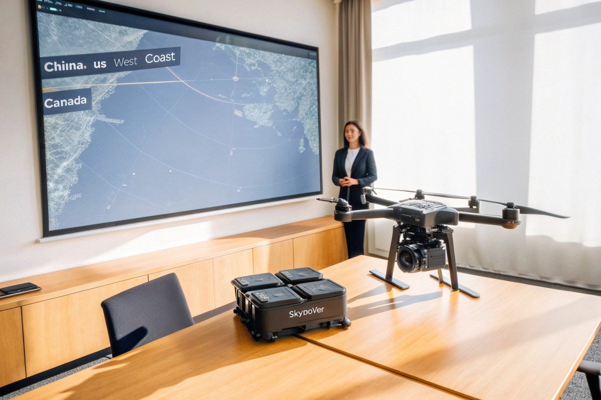 Sourcing firefighting drones from China while mitigating US port strike risks and shipping delays (ID#1)