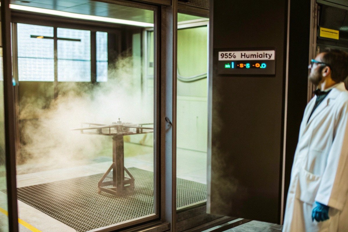 Verifying corrosion resistance of firefighting drone electronics in high temperature and humidity (ID#1)