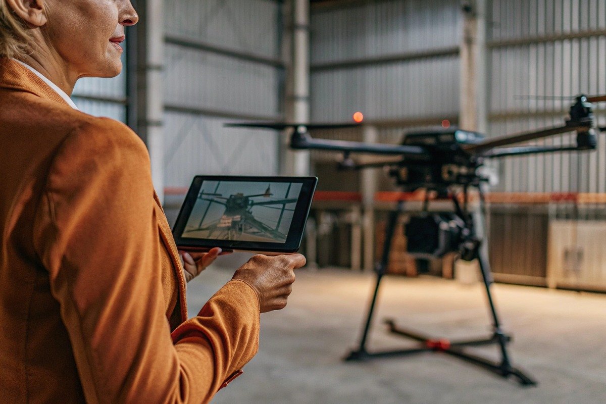 Firefighting rescue drone with smart follow features for emergency response operations (ID#1)