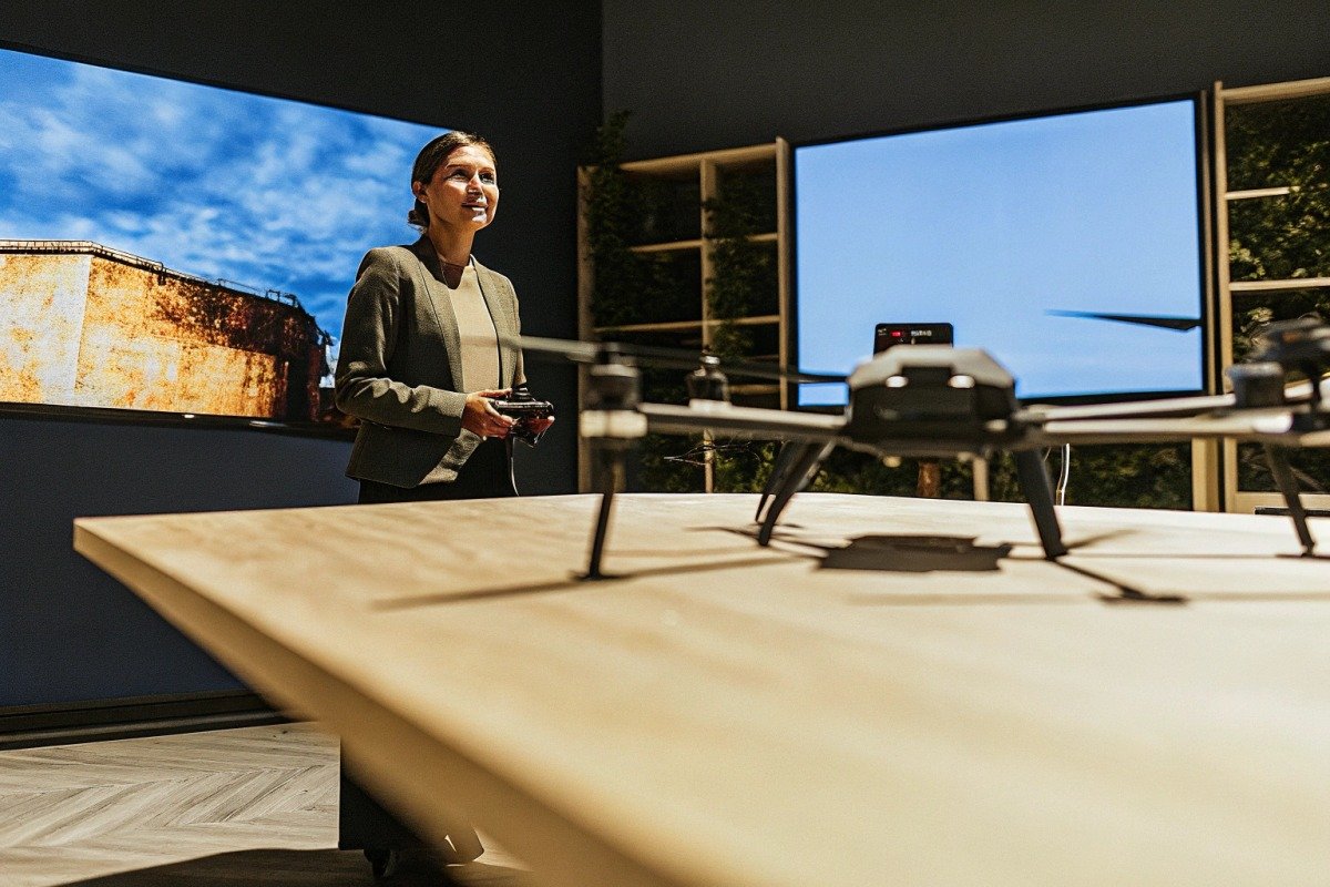 Professional firefighting drone used for 3D modeling and fire scene survey sourcing (ID#1)