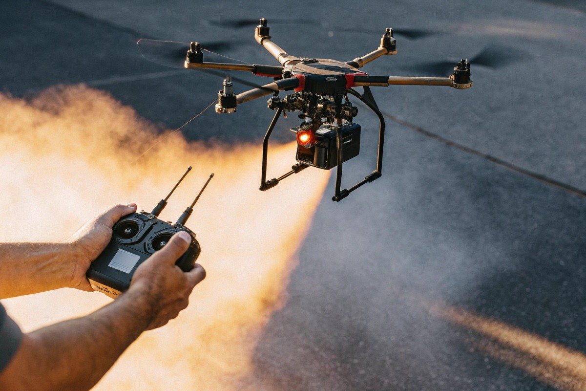 Verifying breakpoint resume accuracy during a live flight demonstration for firefighting drones (ID#2)