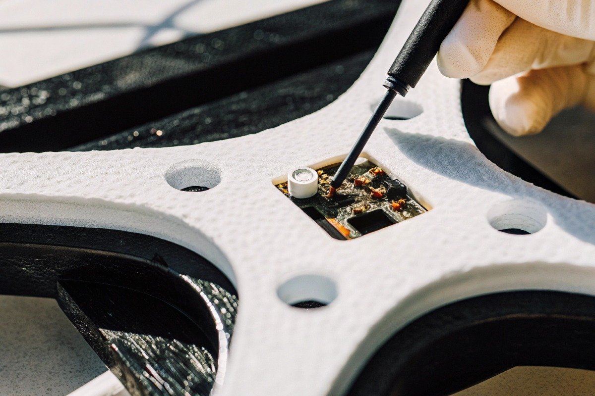 Drone ESD Protection Features ESD protection features including TVS diodes and conductive frames for firefighting drones (ID#2)