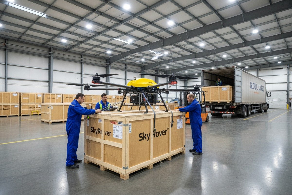 Coordinating drone shipping logistics and technical support requests via WeChat or WhatsApp messaging (ID#5)