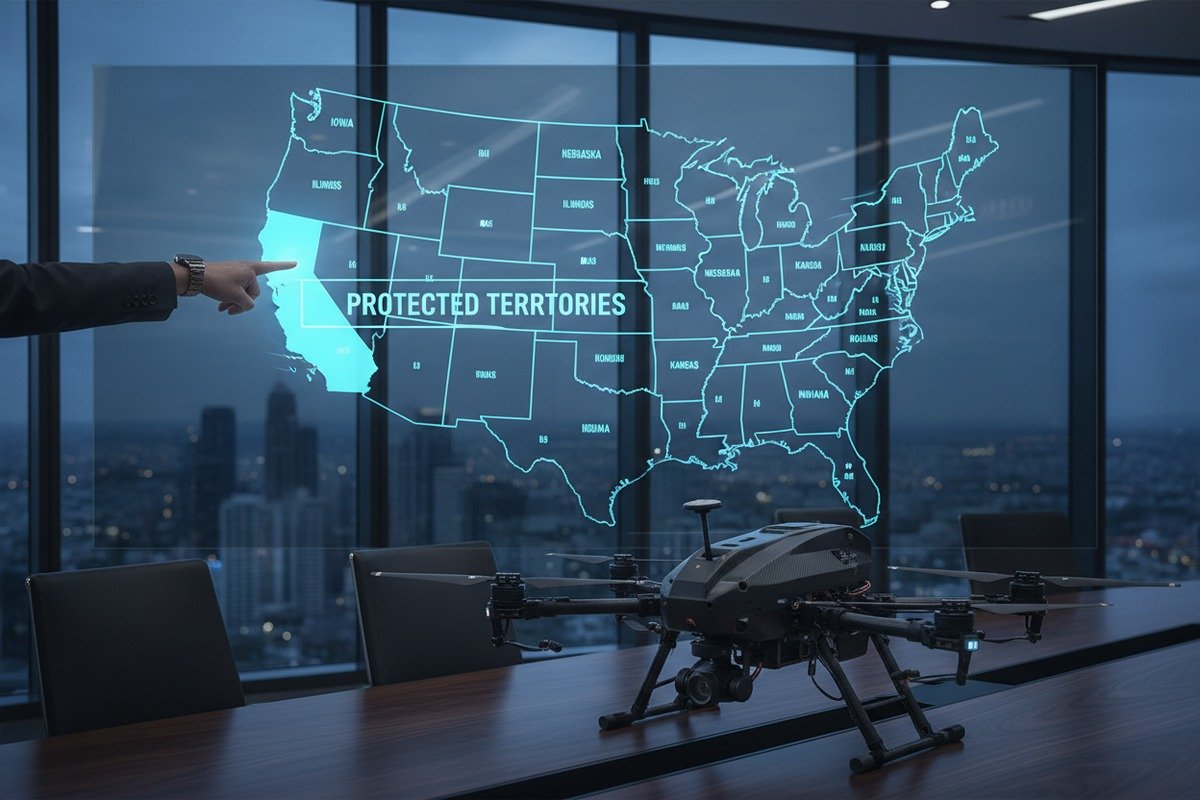 Securing exclusive distribution agreements to protect US market territory for agricultural drone businesses (ID#2)
