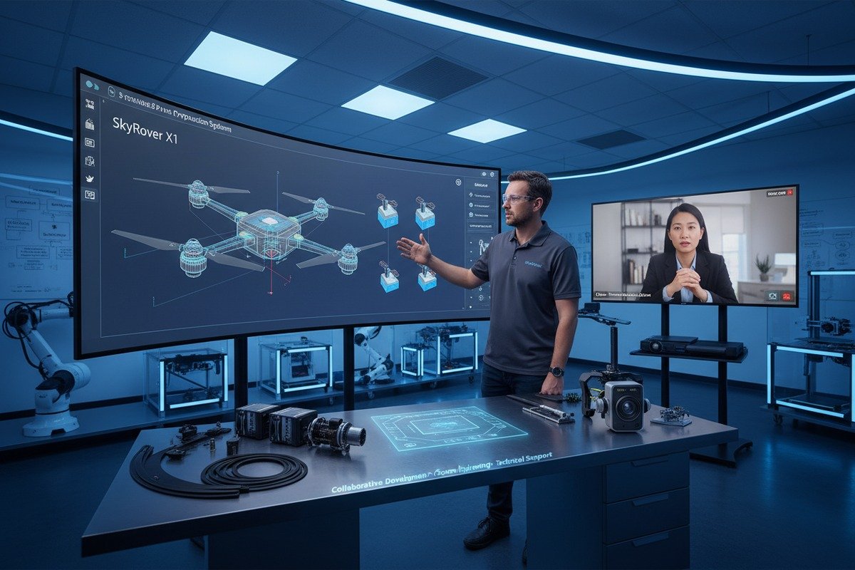 On-site inspection of drone assembly lines and environmental stress testing for durability (ID#5)