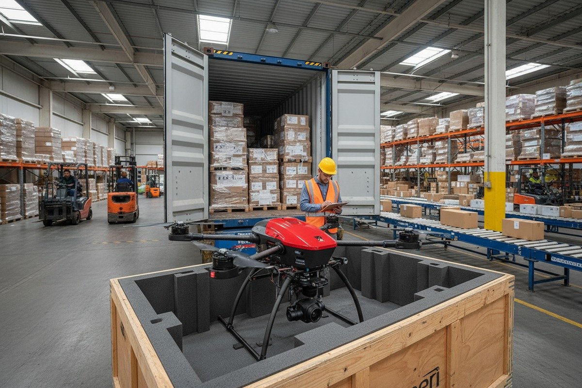 Shipping and door-to-door delivery fees for firefighting drones imported from China (ID#2)