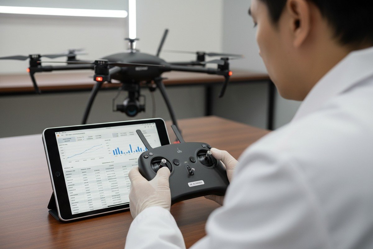 Checking incoming inspection records for agricultural drone electronic components (ID#1)