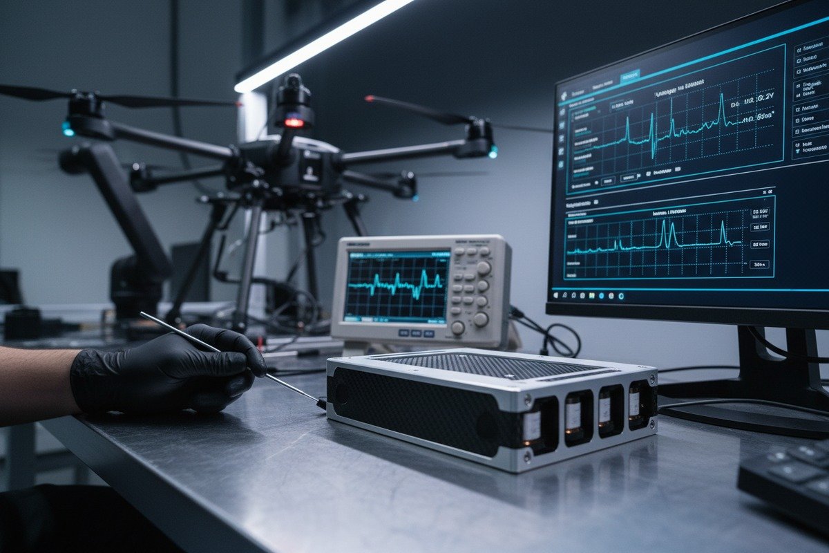Drone Component Quality Metrics Quality metrics for drone components including motor throttle, GPS signal, and battery voltage (ID#3)