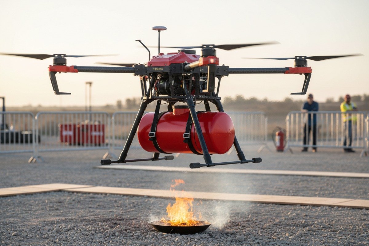 Testing drone responsiveness and handling traits under a full payload of fire suppressant (ID#3)