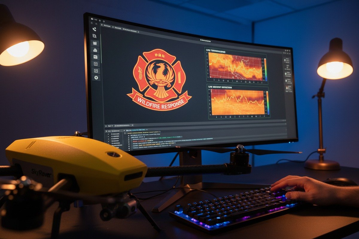 Customizing industrial firefighting drone software interfaces using APIs and SDKs for branding. (ID#3)